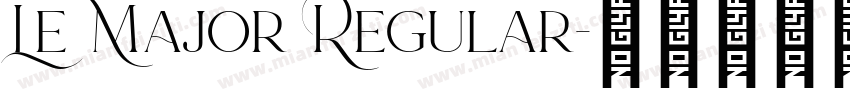 Le Major Regular字体转换